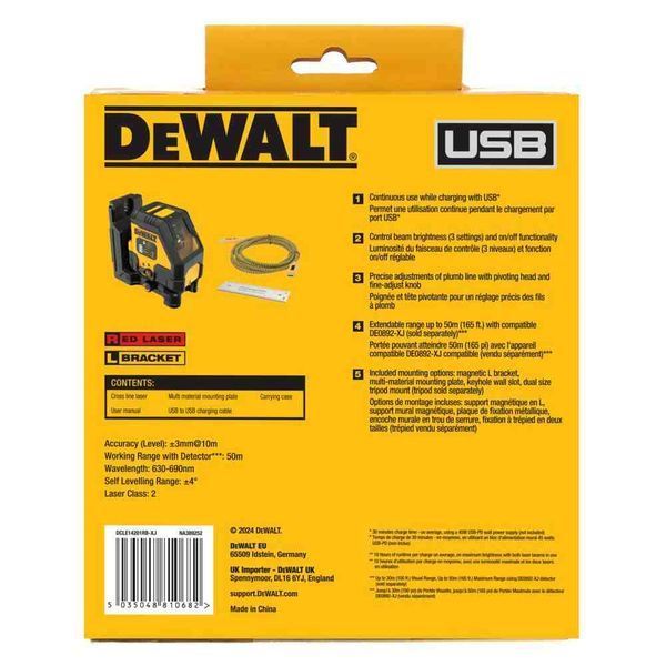 Лазерный линейный уровень DeWALT DCLE14201RB dcle14201rb фото