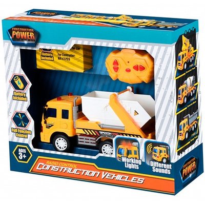 Машинка на р/в Same Toy CITY Вантажівка з контейнером (жовта) F1606Ut фото