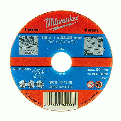 Отрезной диск по металлу Milwaukee 4932371903 4932371903 фото