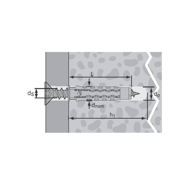 Дюбель нейлоновый MQ Quattro&reg; 10x50 Mungo 1050100 1050100 фото