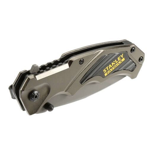 Складной нож FatMax с длиной лезвия 80 мм и формой заточки полусеррейтор STANLEY FMHT0-10311. fmht0-10311 фото