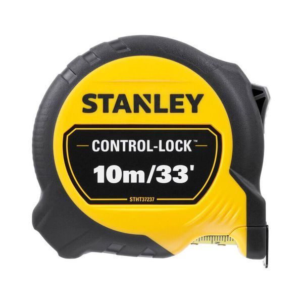 Рулетка вимірювальна CONTROL-LOCK довжиною 10 м/33, шириною 25 мм, в обгумованому корпусі, з подвійною шкалою STANLEY STHT37237-5 stht37237-5 фото