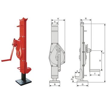 Домкрат рейковий Tec-union Int SJ-10 SJ-10 фото