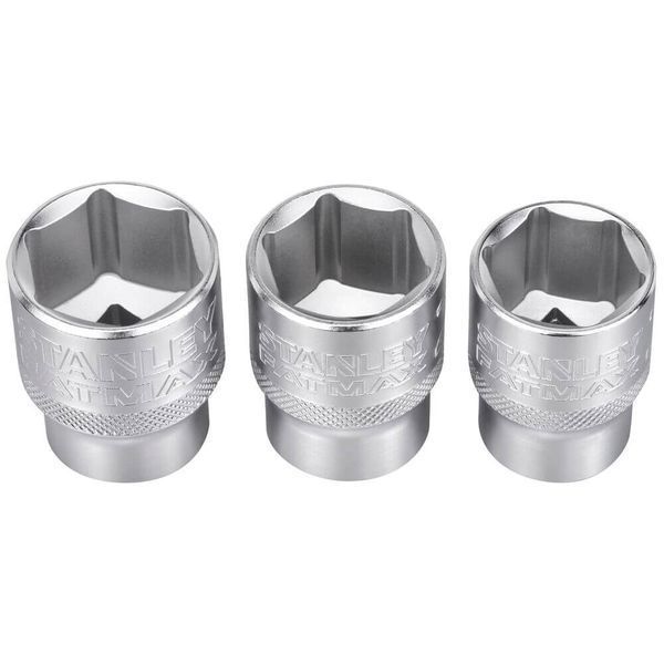 Набор торцевых головок 1/2 Maxi Drive, с шестигранным профилем, 3 шт: 21, 22, 24 мм. STANLEY FMMT17095-0 fmmt17095-0 фото
