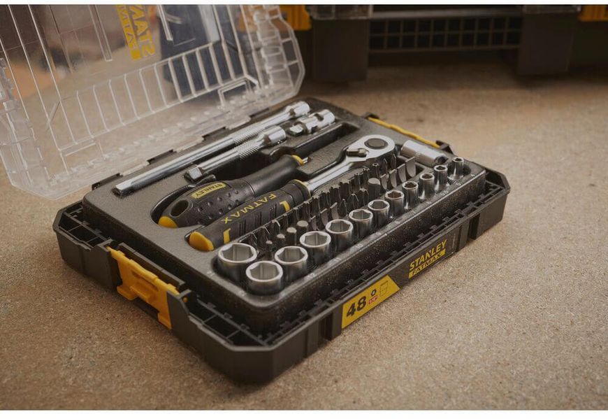 Набор торцевых головок 1/4 FATMAX&reg; Maxi Drive, шестигранных, 48 предметов STANLEY FMMT98101-0 fmmt98101-0 фото
