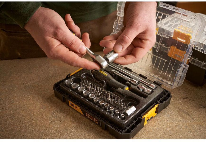 Набор торцевых головок 1/4 FATMAX&reg; Maxi Drive, шестигранных, 48 предметов STANLEY FMMT98101-0 fmmt98101-0 фото