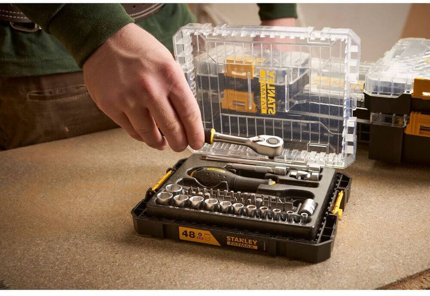 Набор торцевых головок 1/4 FATMAX&reg; Maxi Drive, шестигранных, 48 предметов STANLEY FMMT98101-0 fmmt98101-0 фото
