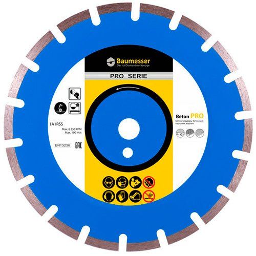 Алмазный диск Baumesser 1A1RSS/C2 500x4,0/3,0x15x25,4-11,5-36 HIT Beton PRO 94220008031 фото
