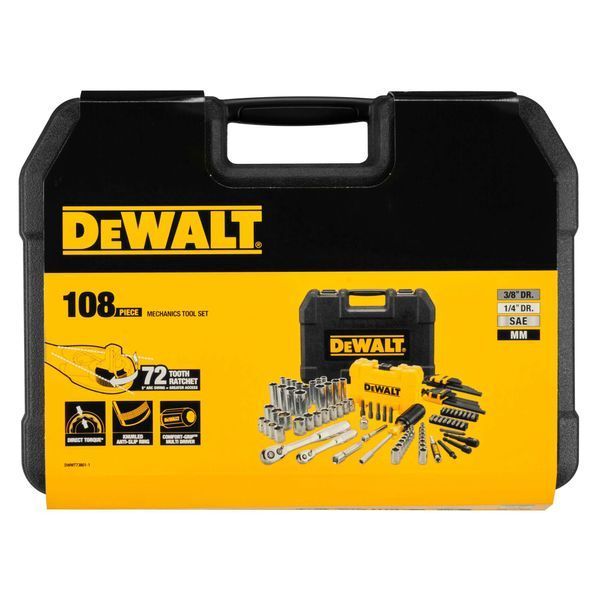 Набор головок, бит, шестигранных ключей 1/4 и 3/8, 108 предметов. DeWALT DWMT73801-1 dwmt73801-1 фото Набор головок, бит, шестигранных ключей 1/4 и 3/8, 108 предметов. DeWALT DWMT73801-1 dwmt73801-1 фото