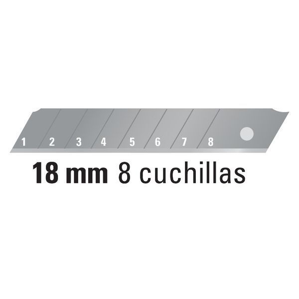 TRUPER REP-CUT-6X Лезвие сменное для ножа 18мм сверхпрочное SK2 (10шт) REP-CUT-6X фото