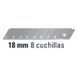 TRUPER REP-CUT-6X Лезвие сменное для ножа 18мм сверхпрочное SK2 (10шт) REP-CUT-6X фото 2