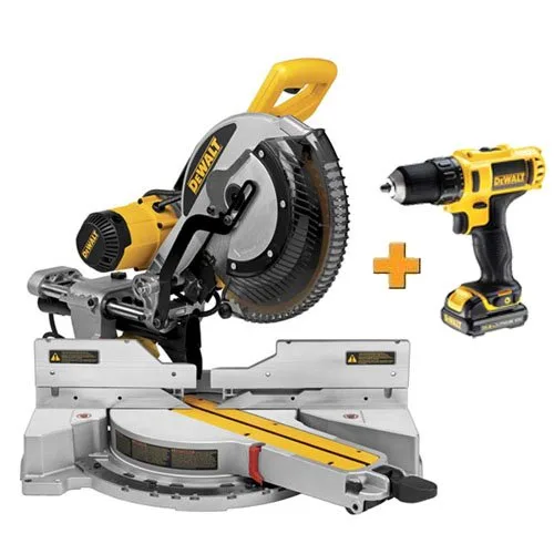 Пила торцовочная DeWalt DWS780+DCD710D2