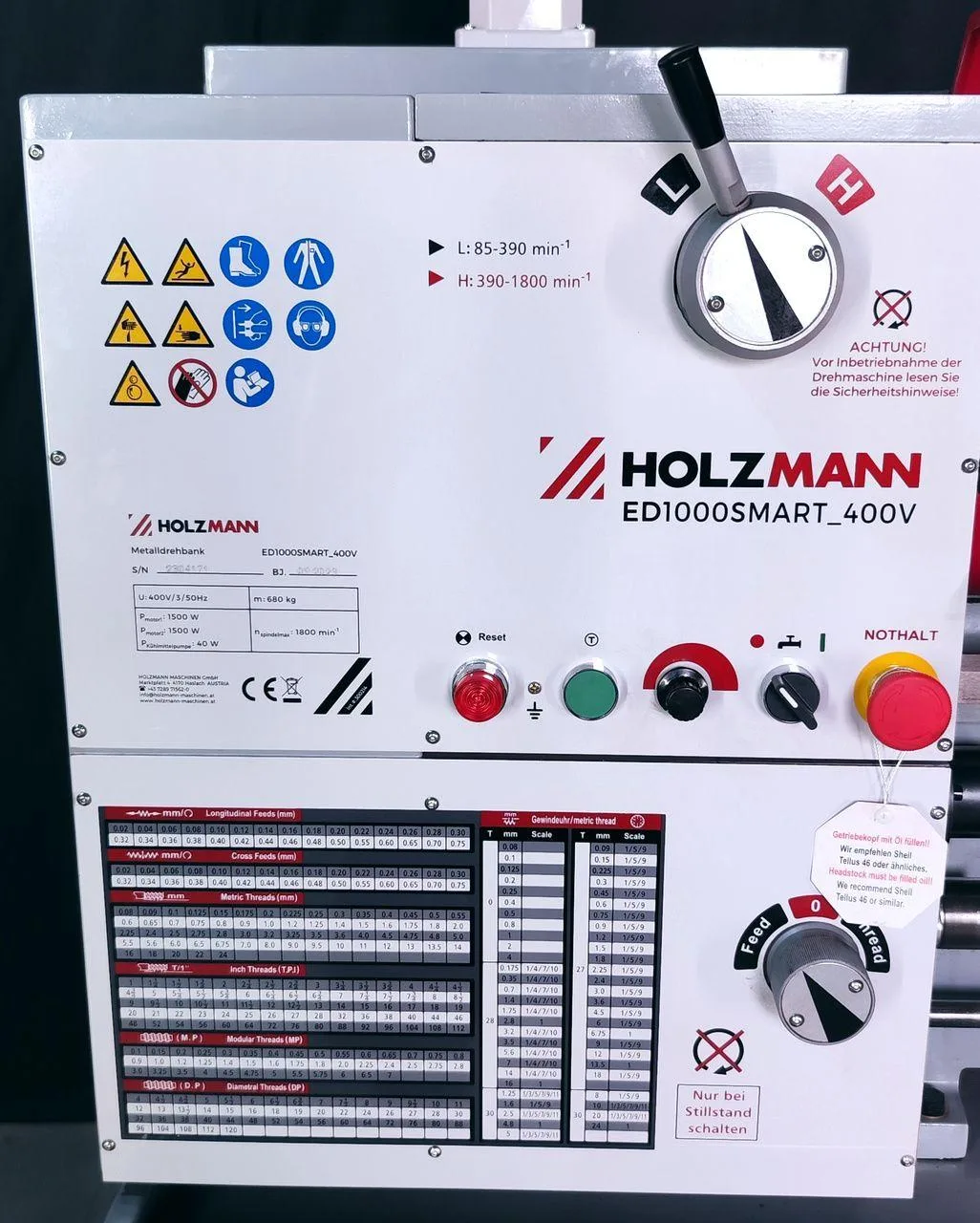 Токарный станок по металлу Holzmann ED1000SMART