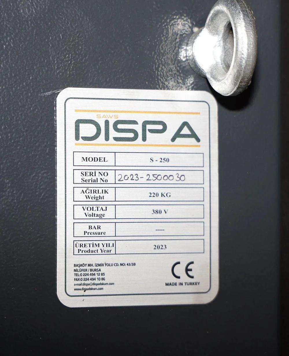 Дисковая пила по металлу Dispa Makina S 250