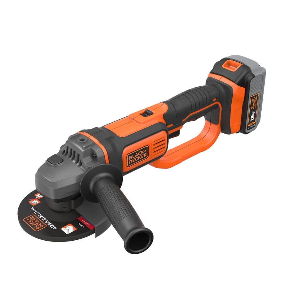 Угловая шлифовальная машина - аккумуляторная болгарка BLACK+DECKER BCG720M1