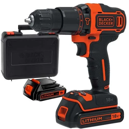 Шуруповерт BLACK+DECKER BDCHD18KB