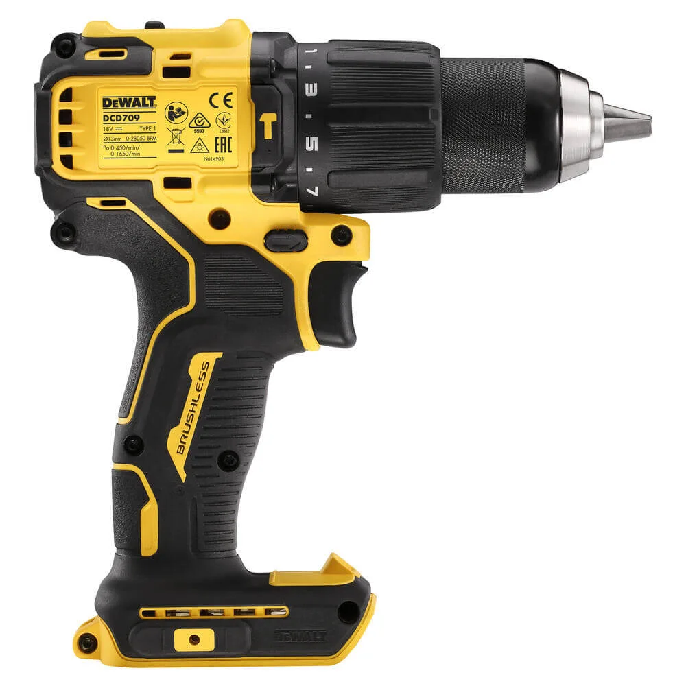 Аккумуляторный бесщеточный ударный дрель-шуруповерт DeWALT DCD709N