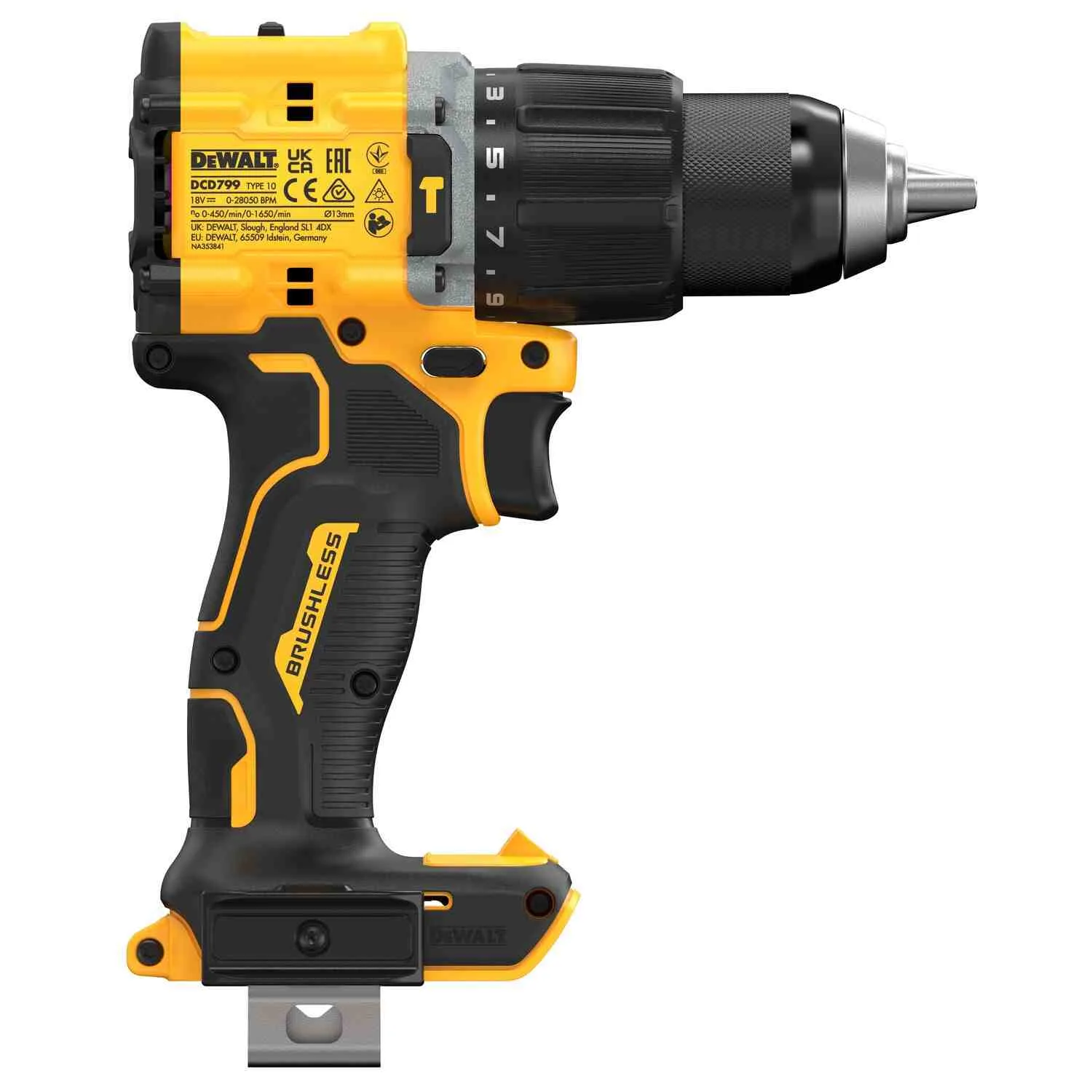 Аккумуляторный безщеточный ударный дрель-шуруповерт DeWALT DCD799N