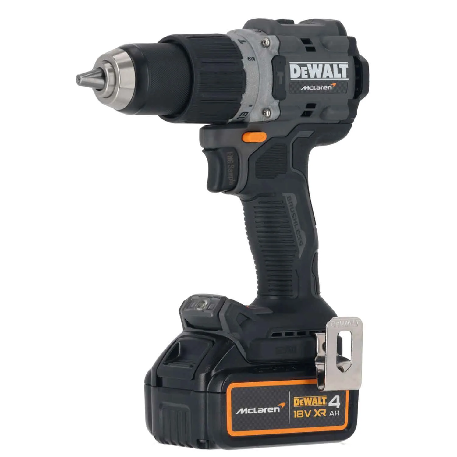 Ударный дрель-шуруповерт DeWALT DCD85MM2T, лимитированная серия McLaren F1 TEAM.