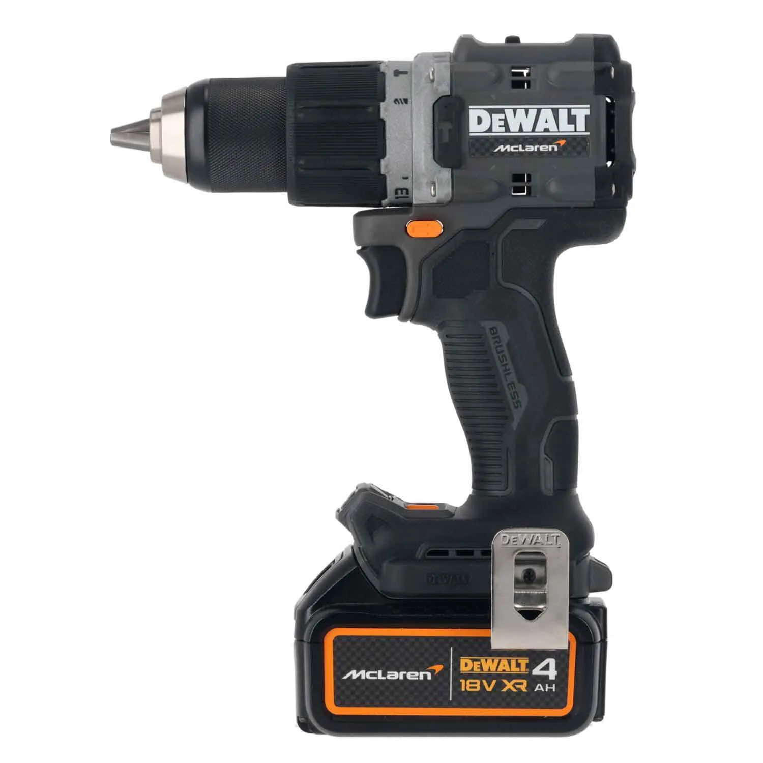 Ударный дрель-шуруповерт DeWALT DCD85MM2T, лимитированная серия McLaren F1 TEAM.
