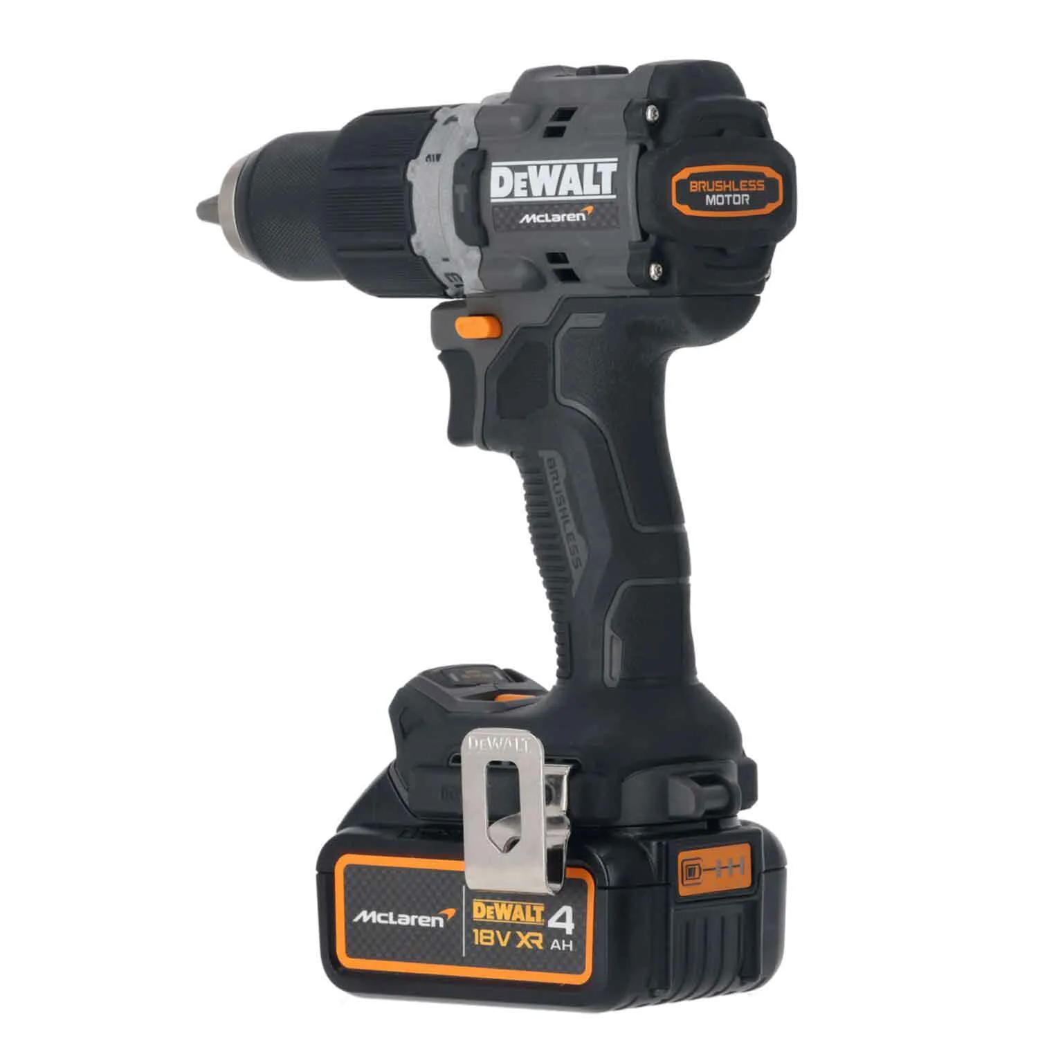Ударный дрель-шуруповерт DeWALT DCD85MM2T, лимитированная серия McLaren F1 TEAM.