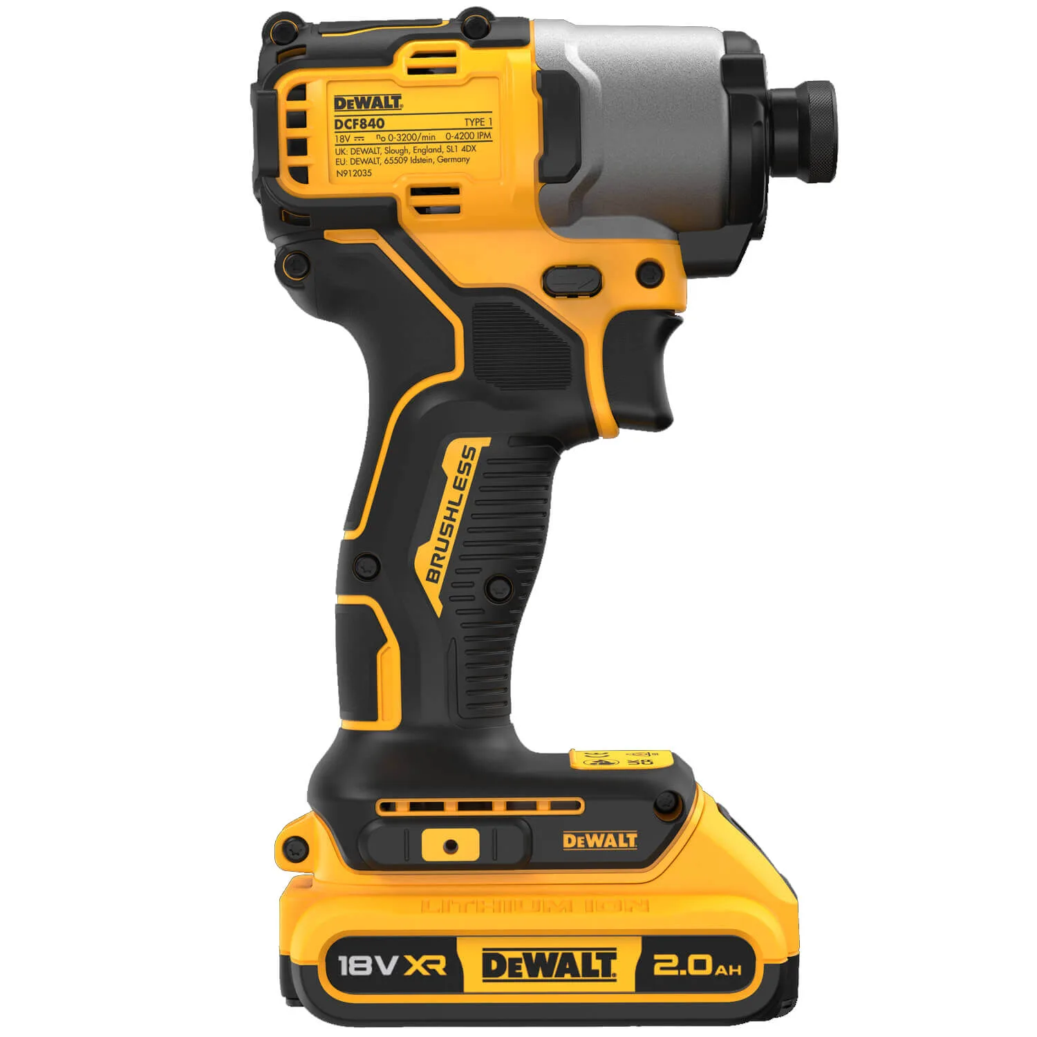 Аккумуляторный ударный шуруповерт DeWALT DCF840D2T без щеток.