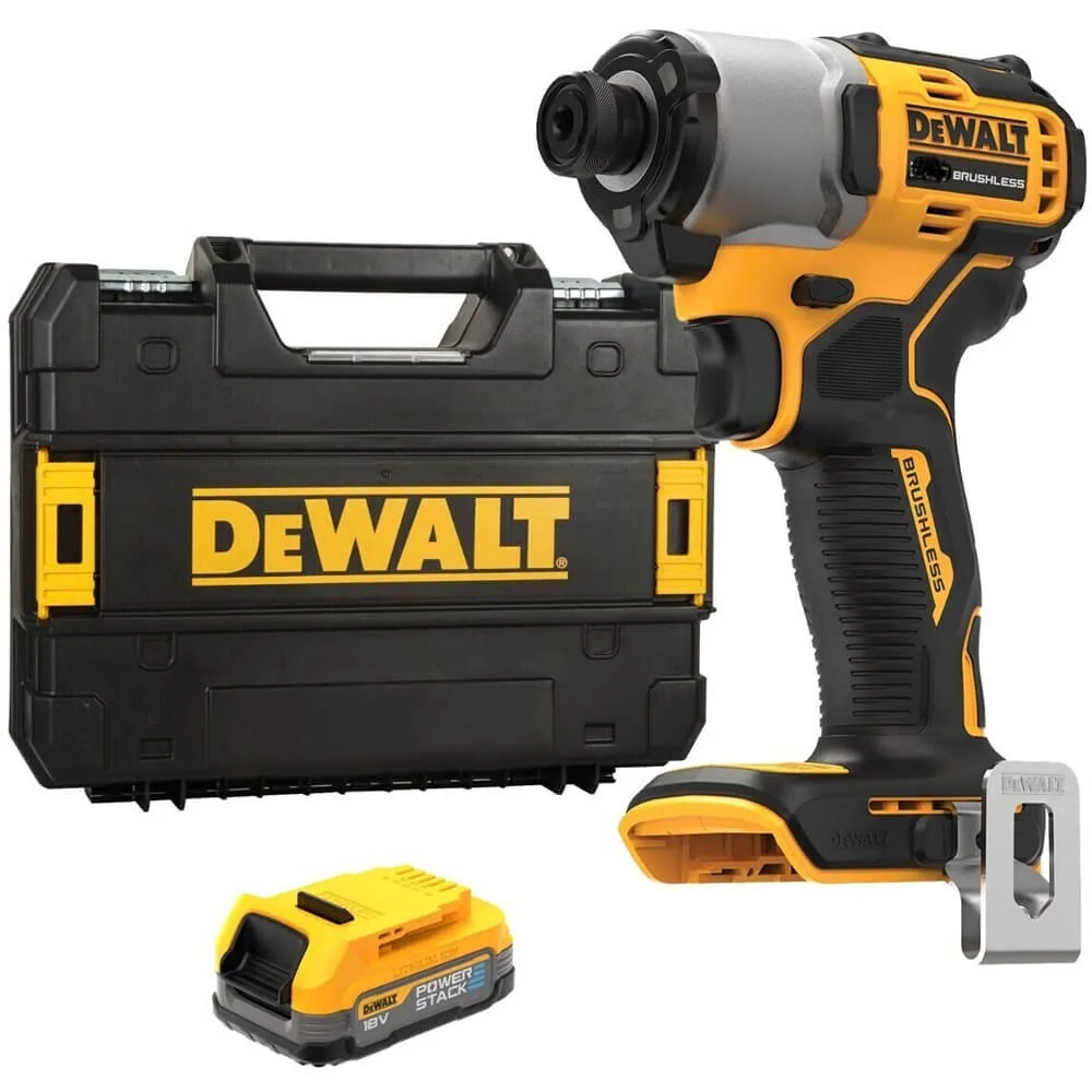 Аккумуляторный ударный шуруповерт DeWALT DCF840E1T без щеток.