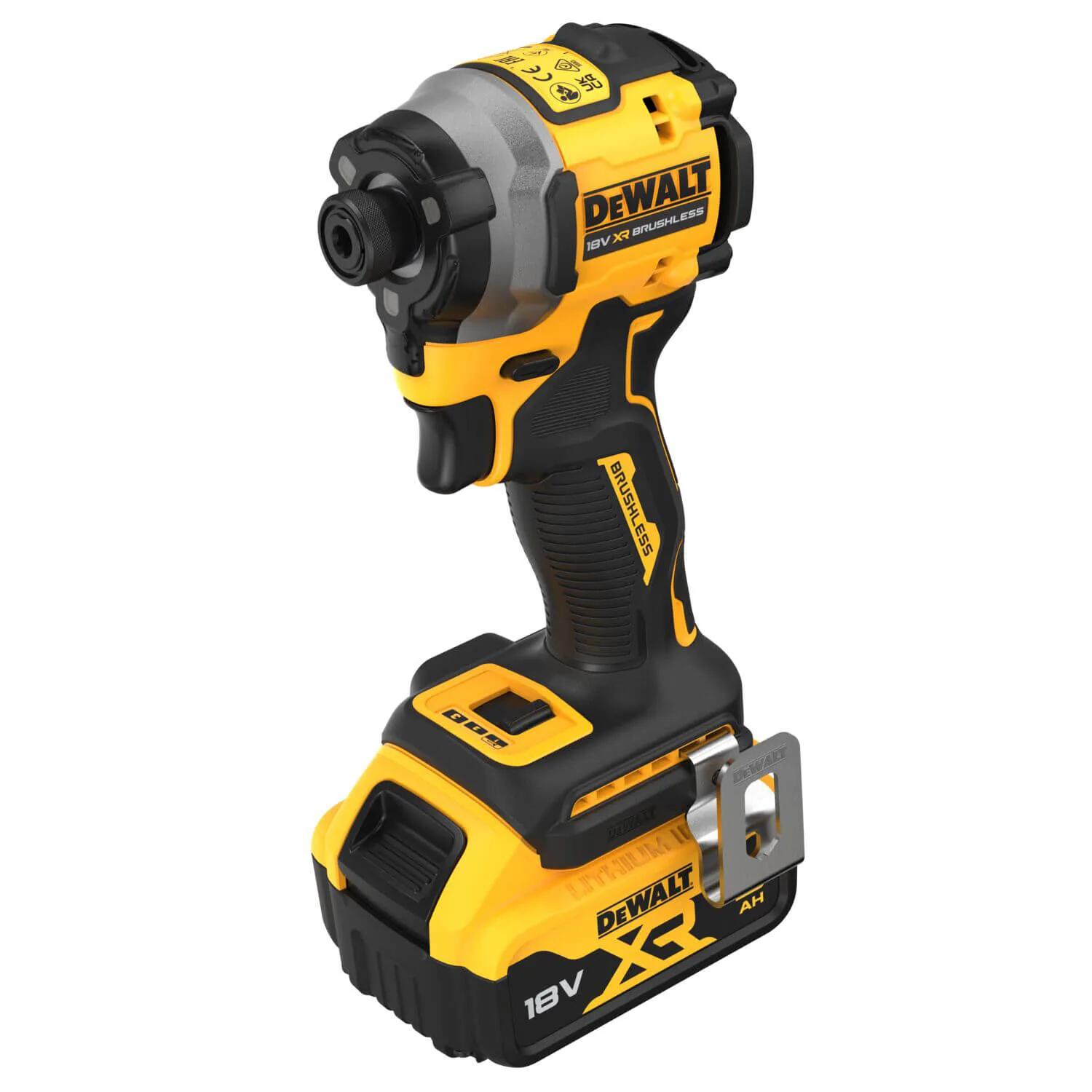Аккумуляторный ударный шуруповерт DeWALT DCF850P2T с бесщеточным двигателем.