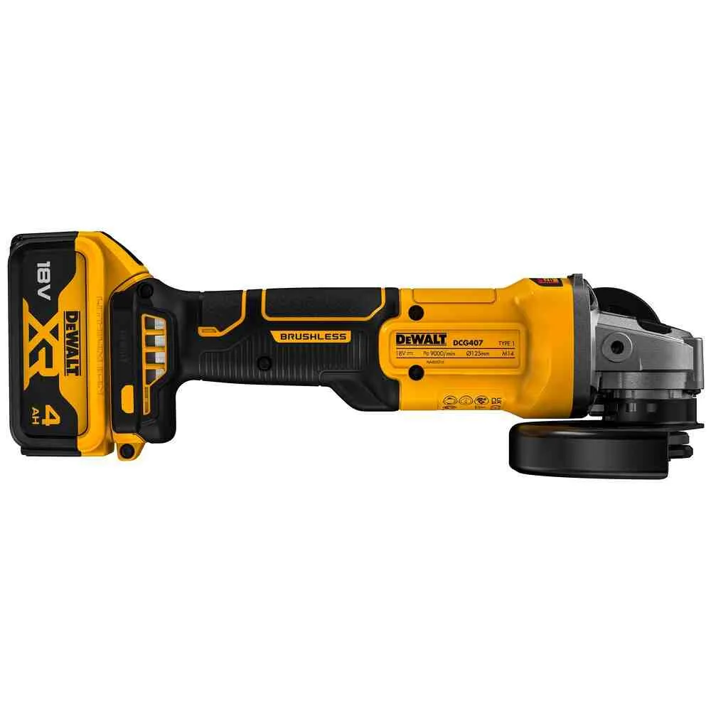 Угловая шлифовальная машина - аккумуляторная бесщеточная DeWALT DCG407M1T