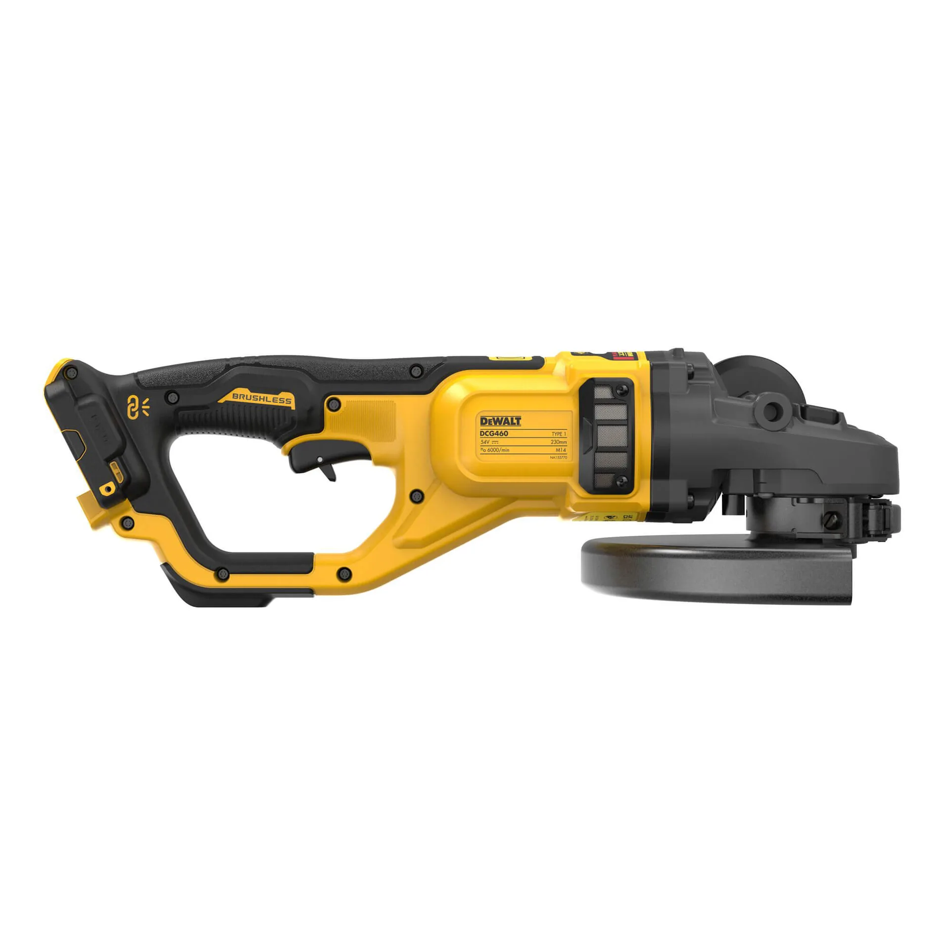 Угловая шлифовальная машина - аккумуляторная бесщеточная DeWALT DCG460NK