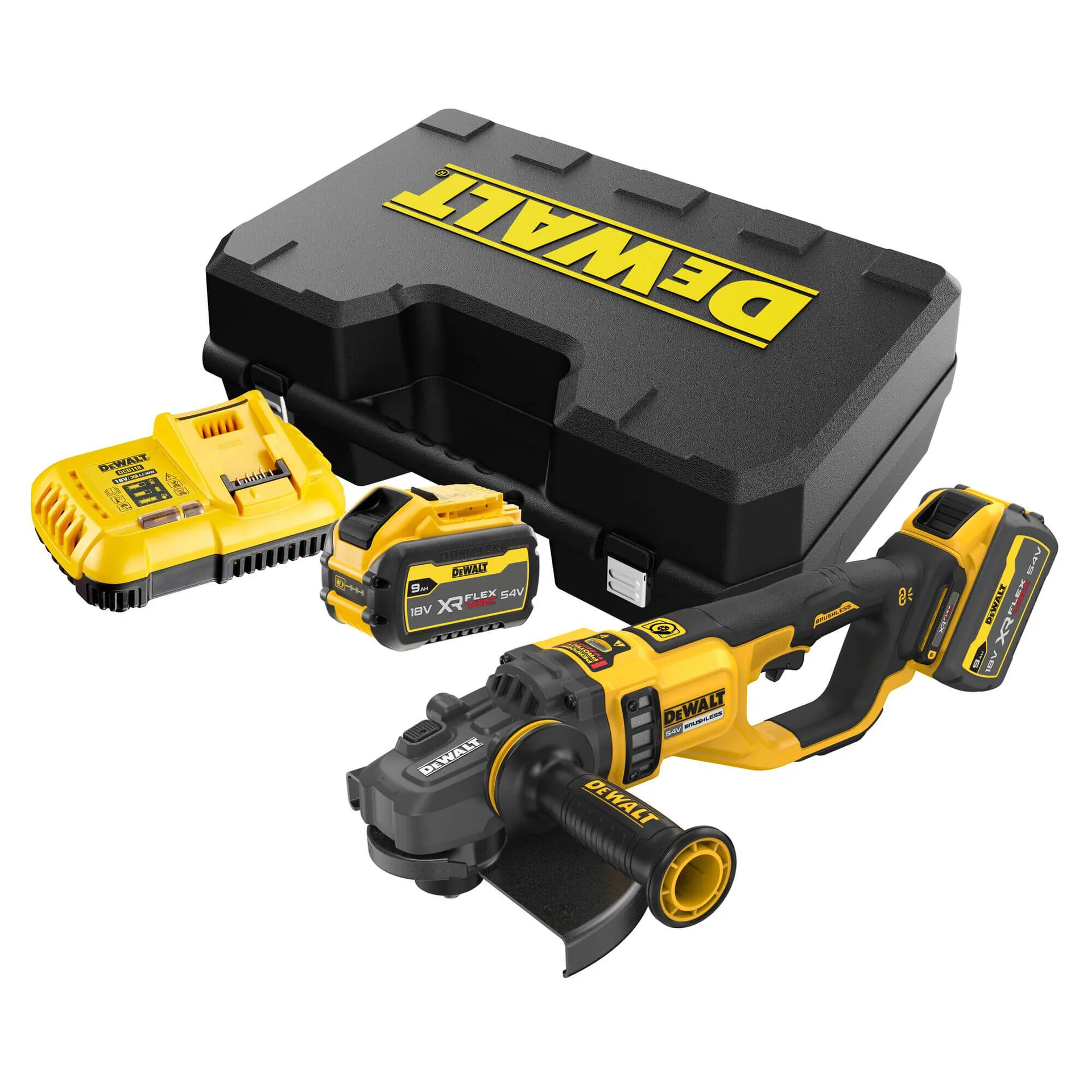 Угловая шлифовальная машина - аккумуляторная бесщеточная DeWALT DCG460X2