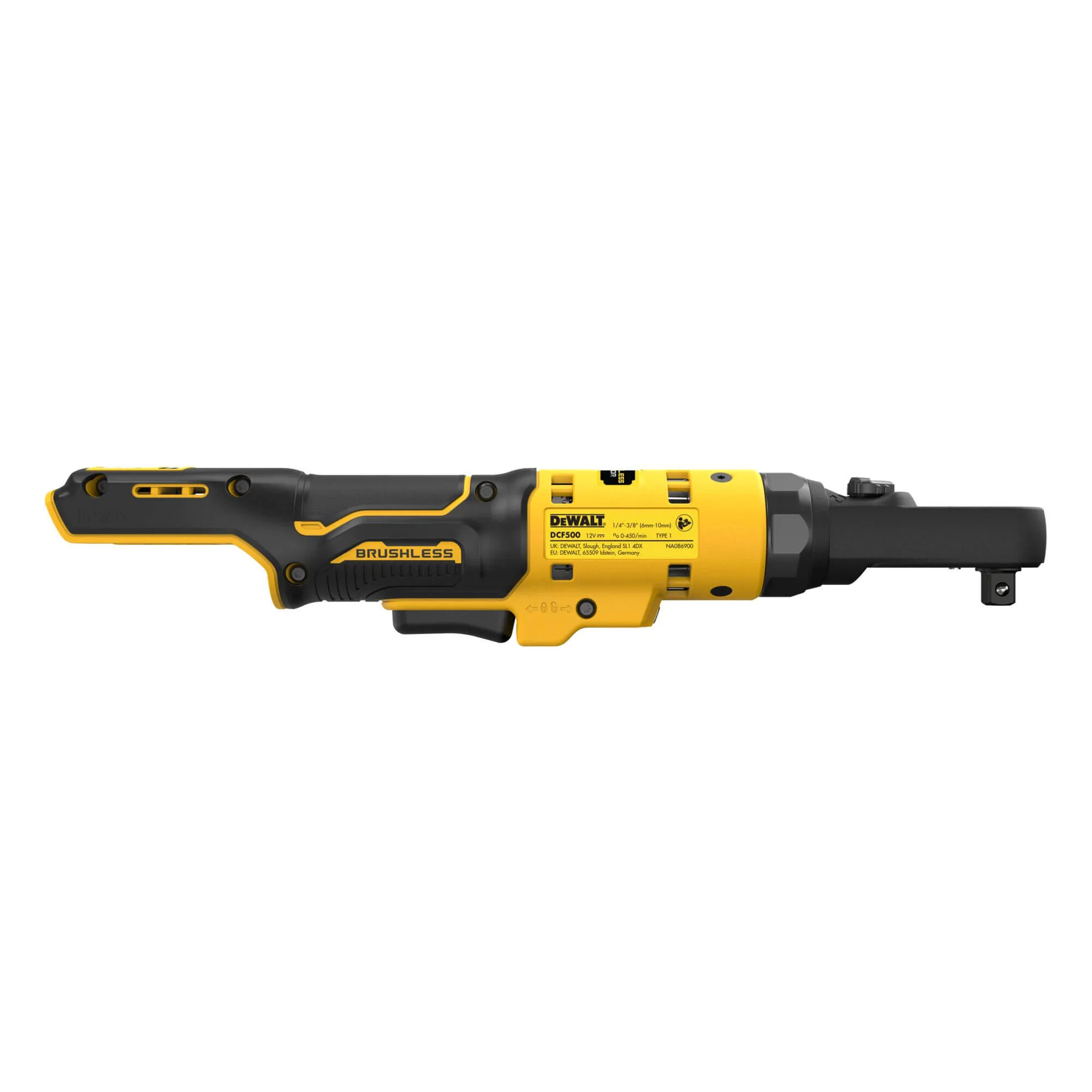 Угловой гайковерт - аккумуляторный бесщеточный ключ-трещотка DeWALT DCF500N