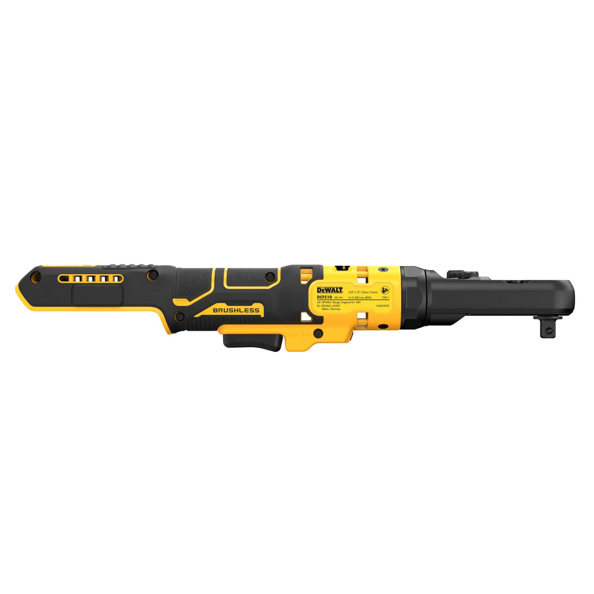 Угловой гайковерт - аккумуляторный бесщеточный ключ-трещотка DeWALT DCF510N