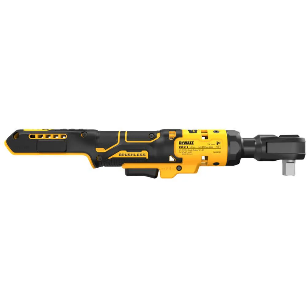 Угловой гайковерт - аккумуляторный бесщеточный ключ-трещотка DeWALT DCF512N