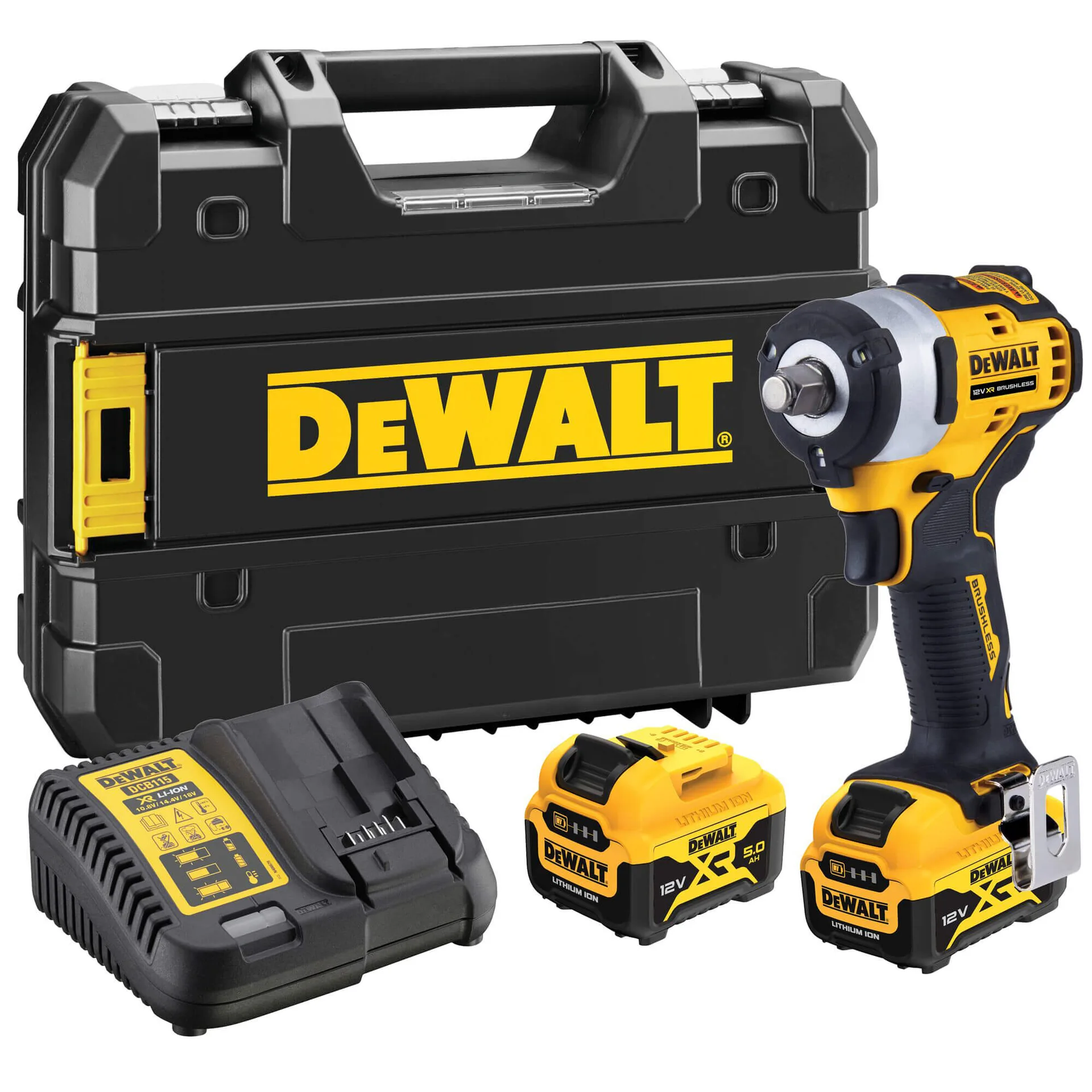 Ударный аккумуляторный бесщеточный гайковерт DeWALT DCF901P2