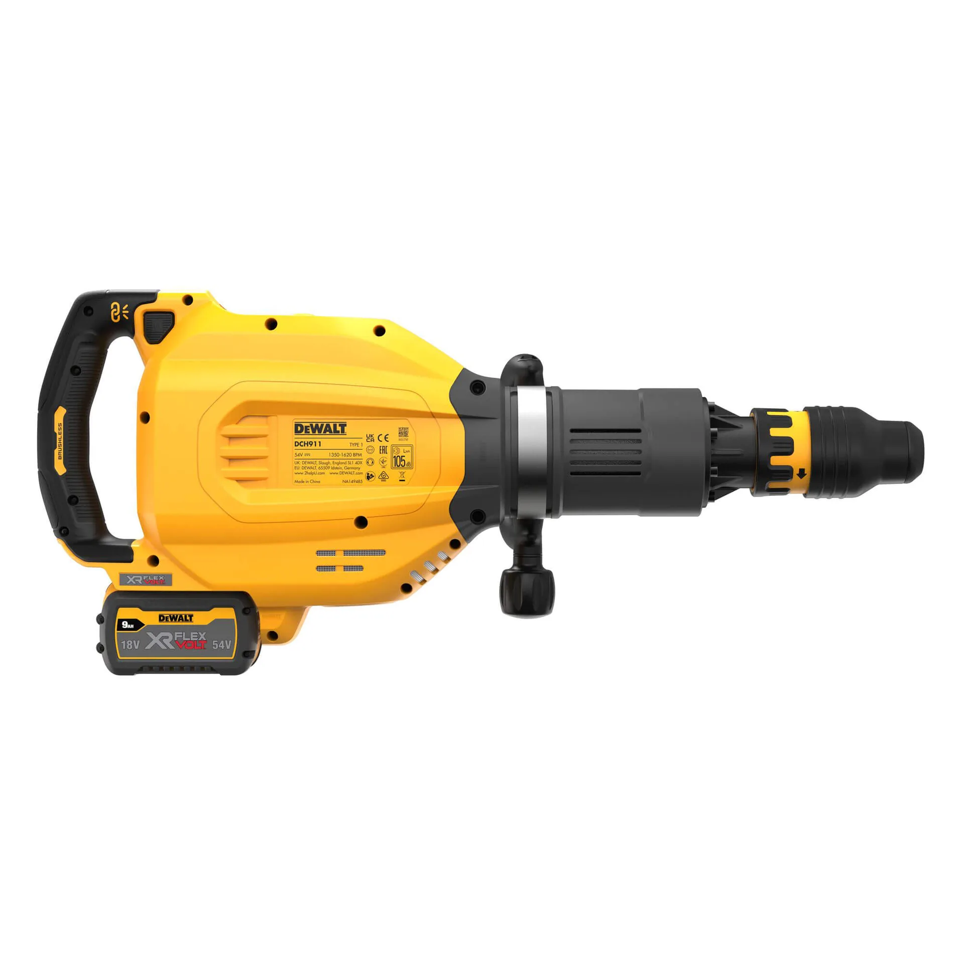 Аккумуляторный бесщеточный отбойный молоток SDS-MAX DeWALT DCH911X3