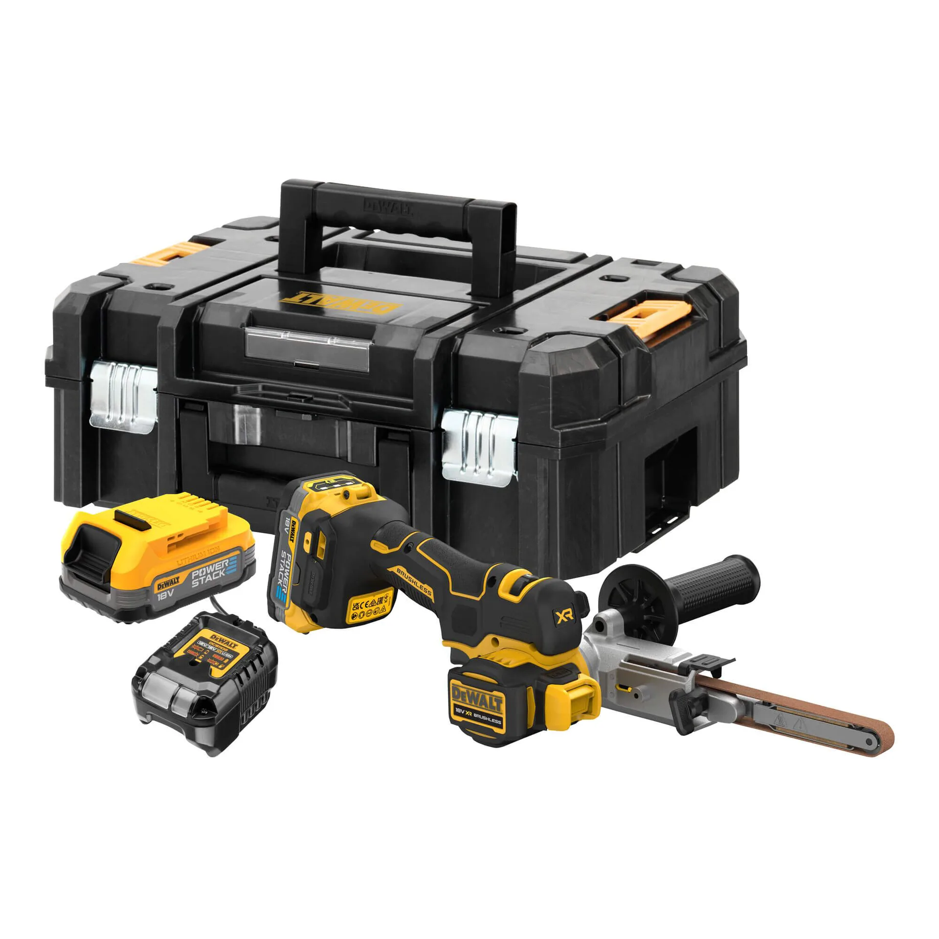 Аккумуляторная бесщеточная ленточная шлифовальная машина DeWALT DCM200E2T