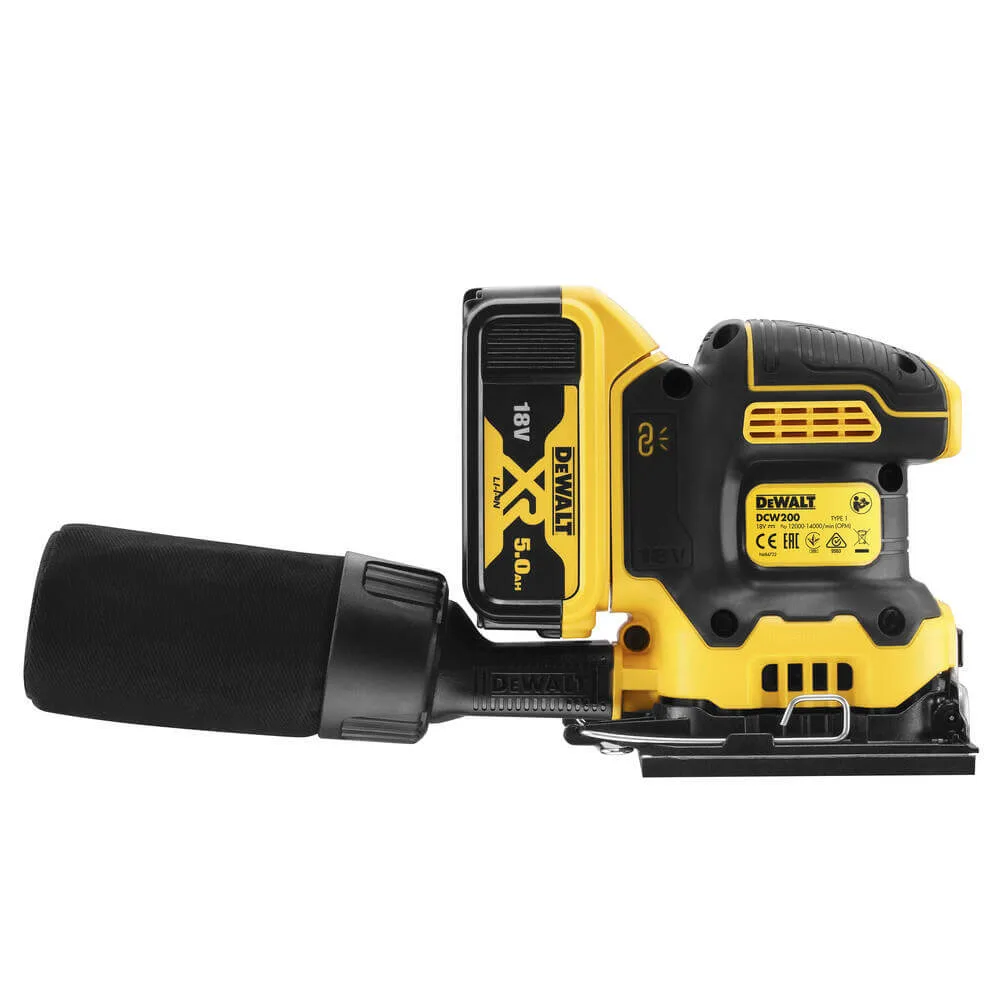 Аккумуляторная вибрационная шлифовальная машина DeWALT DCW200P2