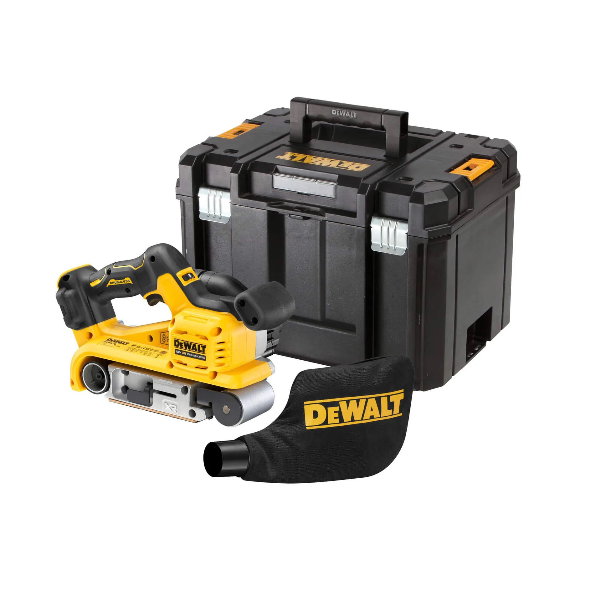 Аккумуляторная бесщеточная ленточная шлифовальная машина DeWALT DCW220NT