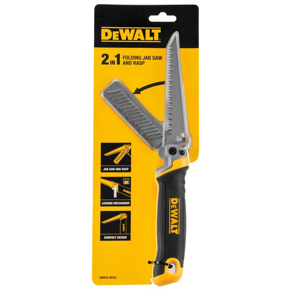Складная гипсокартонная мини-ножовка-рашпиль DeWALT DWHT0-20123