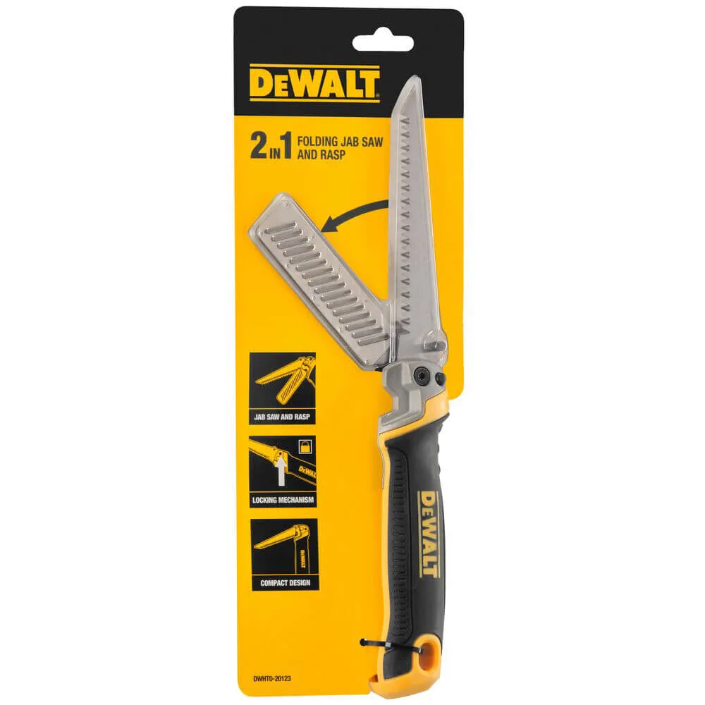 Складная гипсокартонная мини-ножовка-рашпиль DeWALT DWHT0-20123