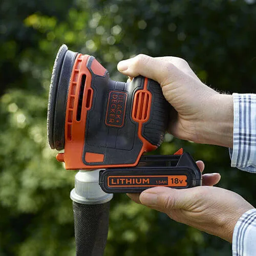 Эксцентриковая шлифмашина аккумуляторная Black&Decker BDCROS18