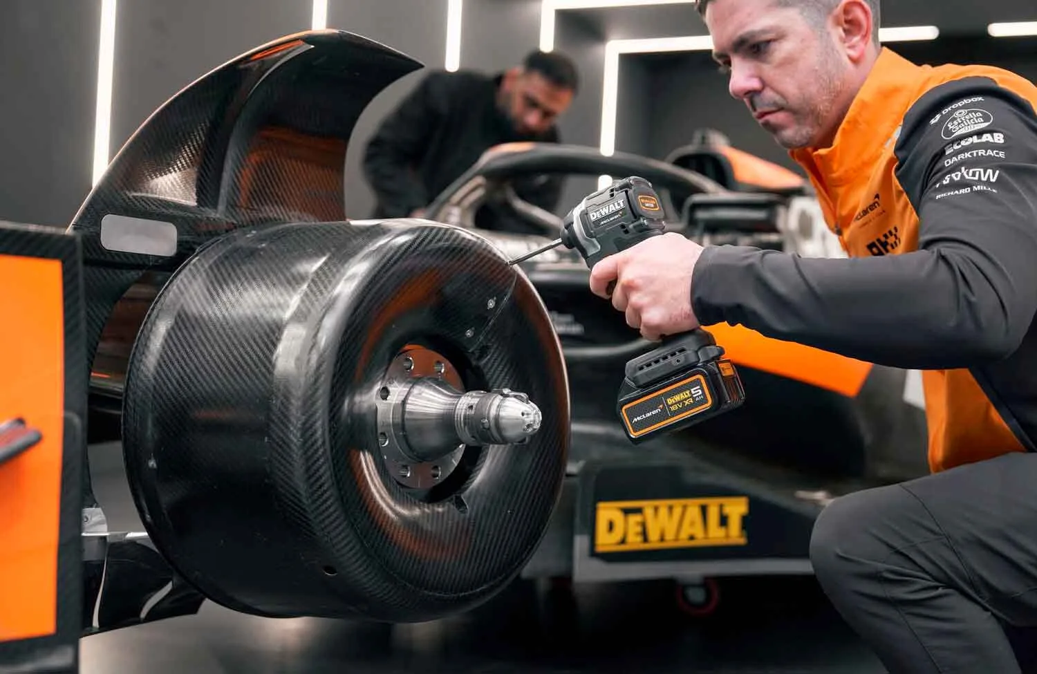 Набір з двох інструментів акумуляторних безщіткових McLaren F1 TEAM LIMITED EDITION DeWALT DCK200MP2T