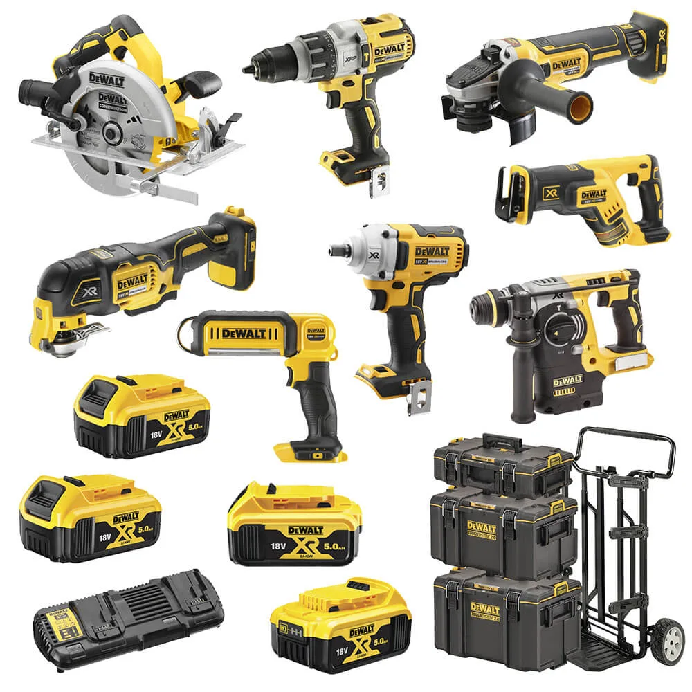 Набор из восьми аккумуляторных инструментов DeWALT DCK856P4