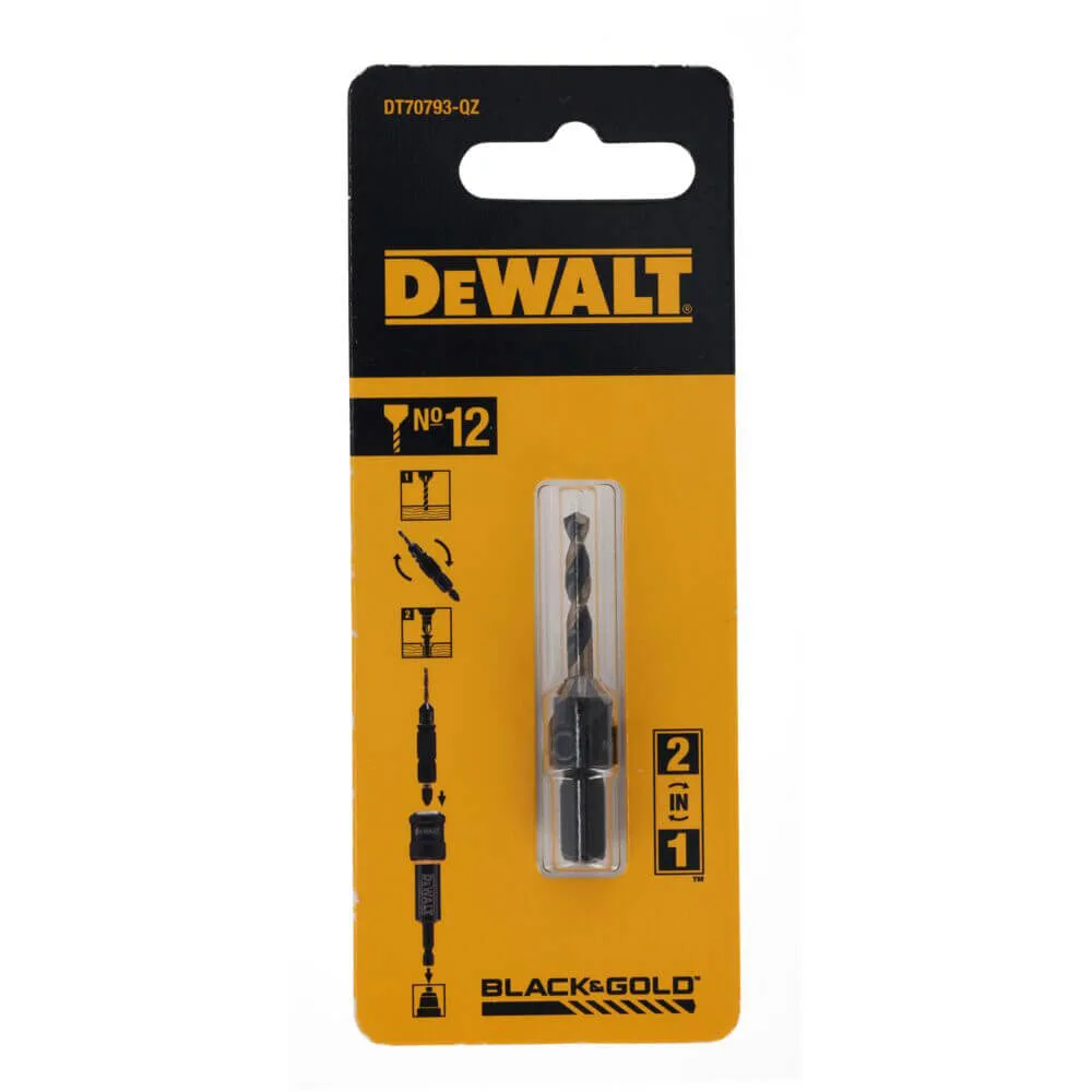 Сверло пилотное с зенкером FLIP&DRIVE №12 DeWALT DT70793