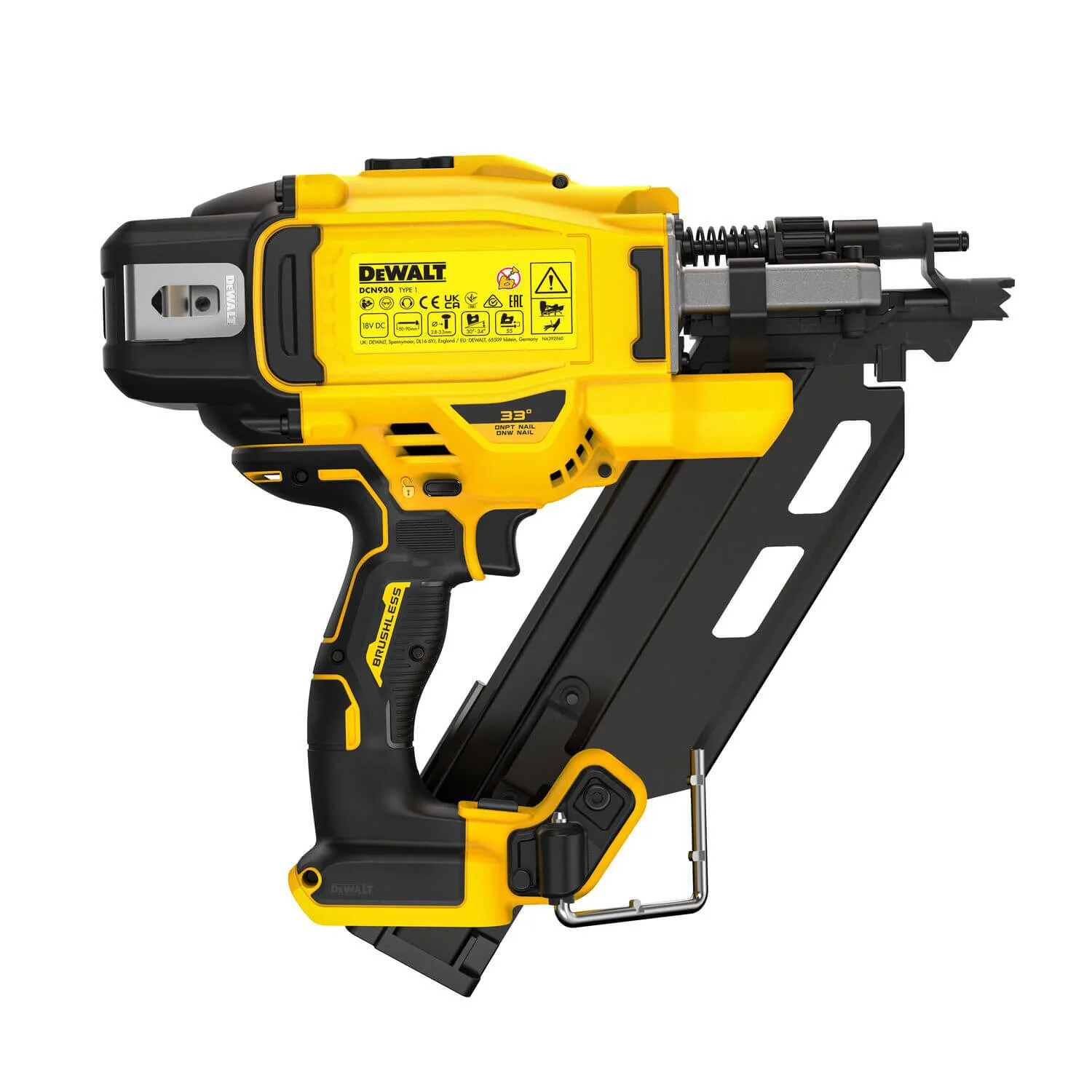 Аккумуляторный бесщеточный пистолет-гвоздезабиватель DeWALT DCN930N