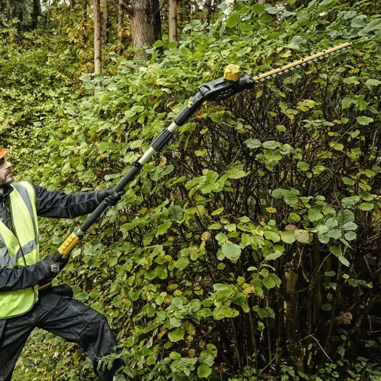 Аккумуляторный бесщеточный кусторез с телескопической штангой DeWALT DCMPH566P1