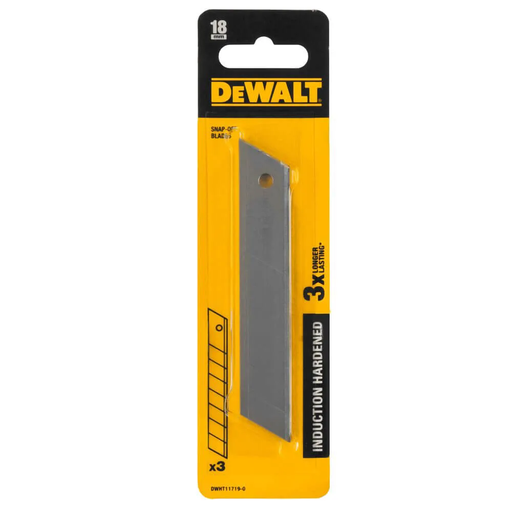 Запасные лезвия DeWALT шириной 18 мм с отламывающимися сегментами DWHT11719-0.