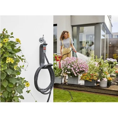 Набор шланг GARDENA Liano садовый текстильный 13 мм (1/2") 15 м с держателем TapFix