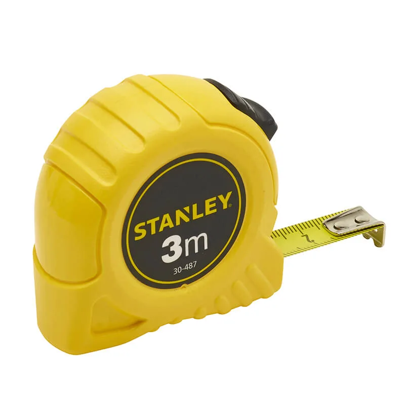 Измерительная рулетка GLOBAL TAPE длиной 3 м, шириной 12,7 мм, в пластиковом корпусе STANLEY 0-30-487.